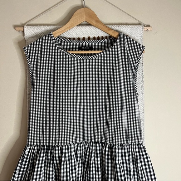 Madewell Gingham Checked Tie-Back Crew Neck Sleeveless Cotton Dress size small - Picture 9 of 9